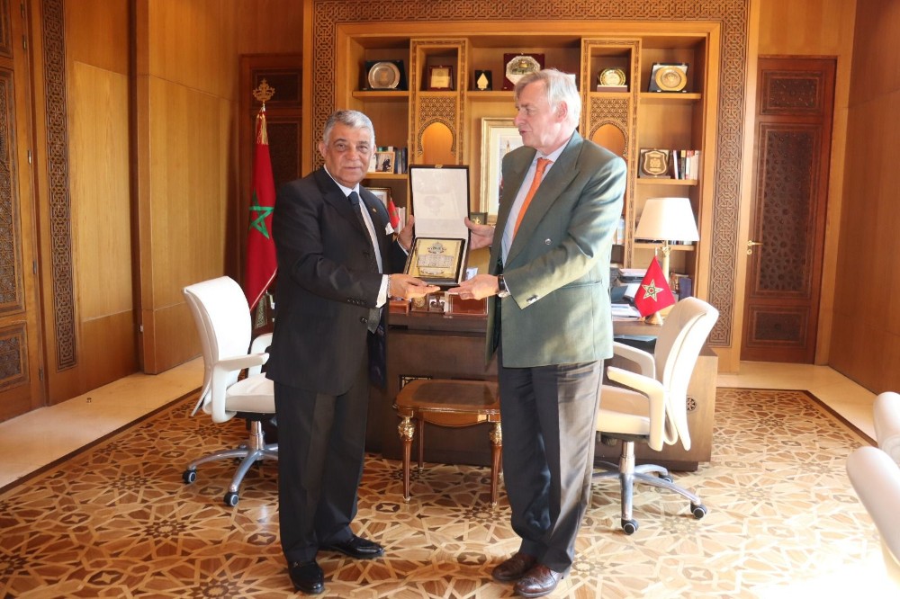 صورة استقبال سفير مملكة بلجيكا بمقر المحكمة الدستورية